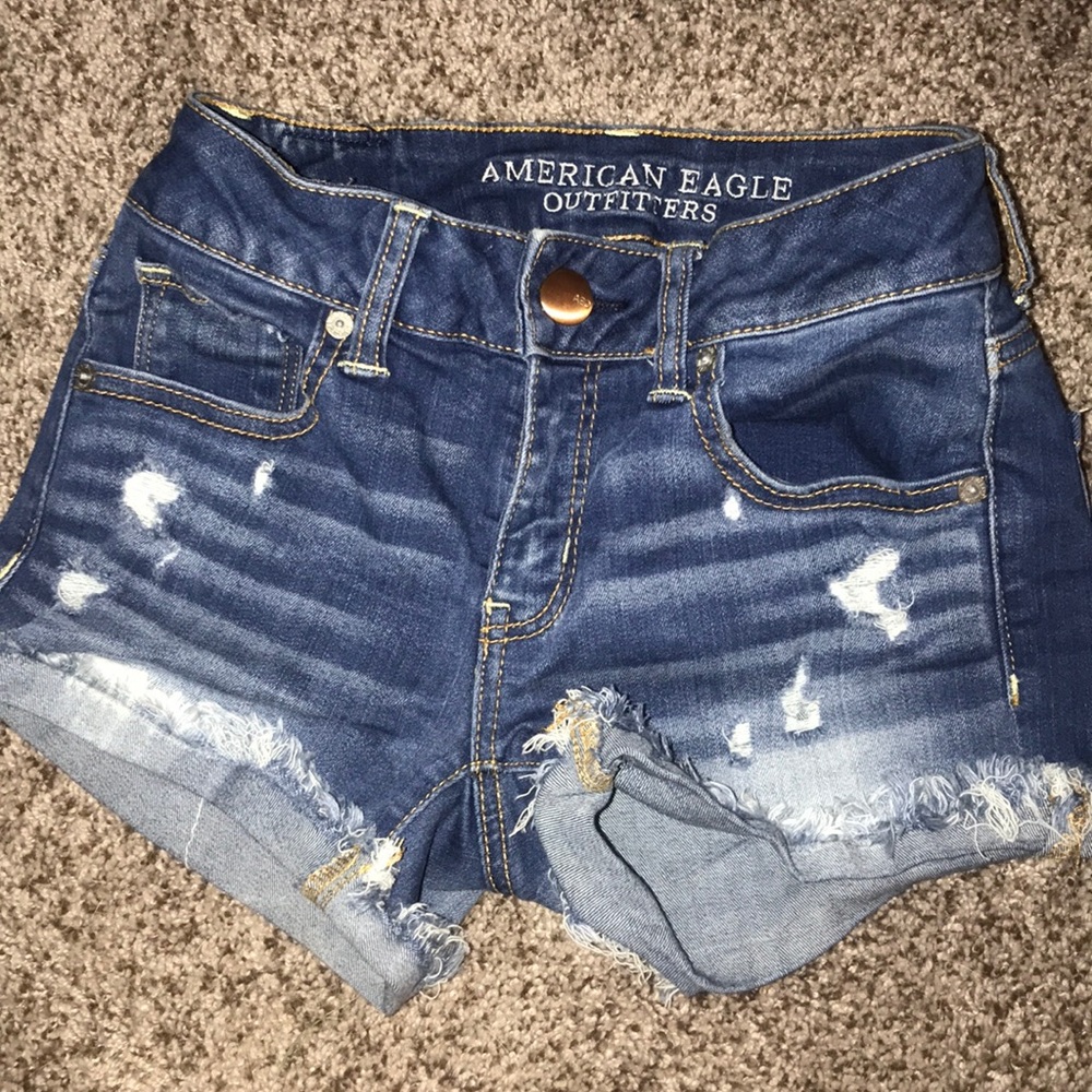 american eagle denim shorts